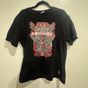 FUBU The Collection Bumper To Bumper Car Show Graphic T-Shirt Mens XL Black 90s